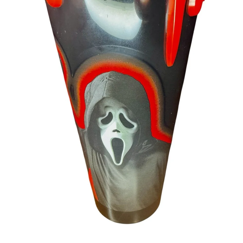 Ghost Face‎ Scream 3D Molded Drip 24oz Acrylic Tumbler Straw! NEW